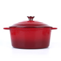 enamel cast iron cookware thermal casserole dish with round Loop handle